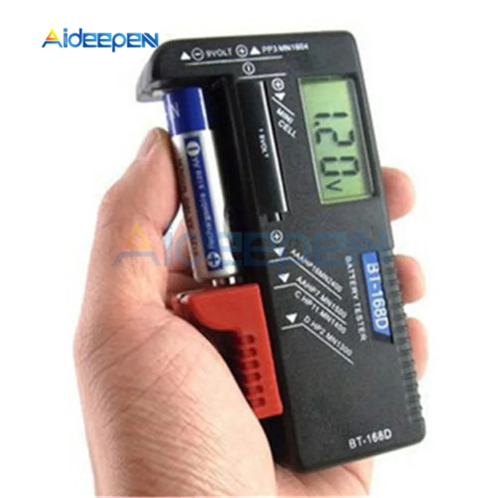 BT-168D Digital Battery Capacity Tester Checkered Charge Indicador de Bateria Electronic Test Equipment Internal Battery Tester