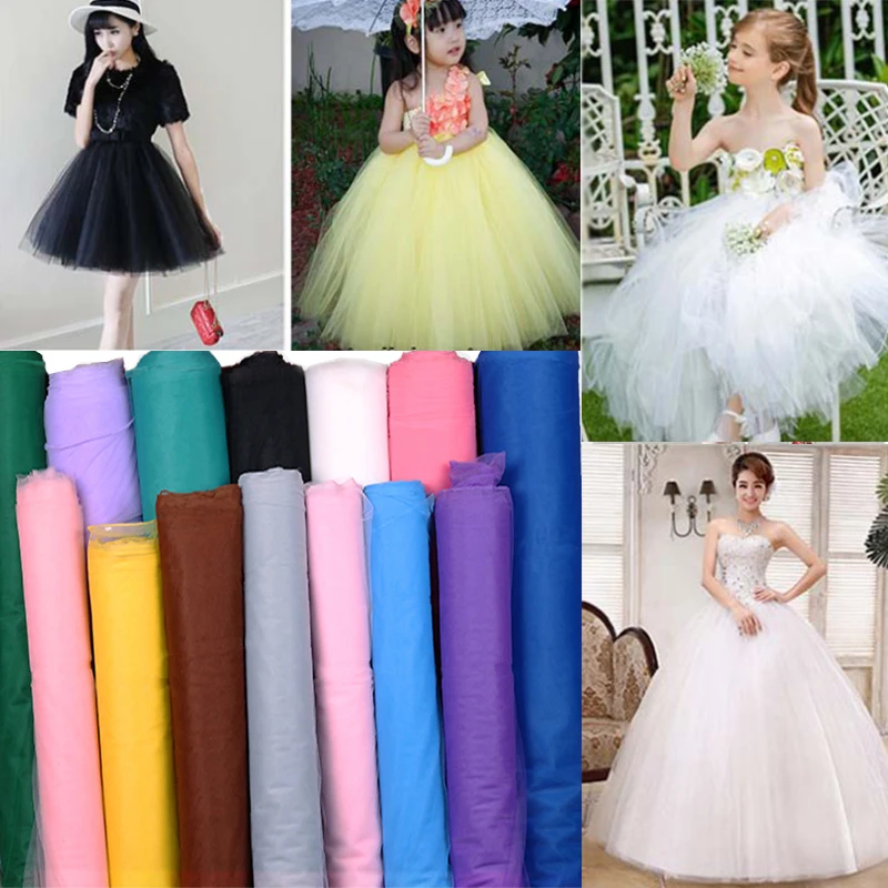 160cm Width Middle Hard Tulle Mesh Fabric DIY For Wedding Dress Skirt Yarn Cloth Fabric Decoration P144