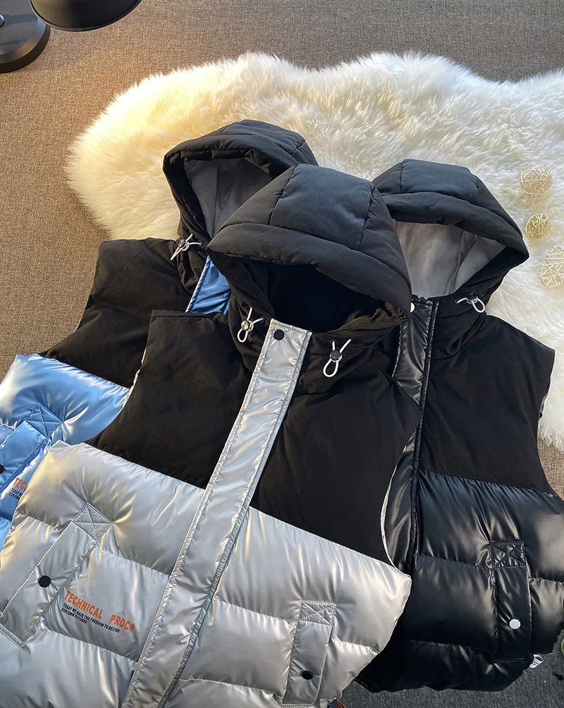 Veste chaude en coton pour homme, gilet sans manches pour adolescent, coupe Slim, épais, vêtements d'extérieur, parka, hiver