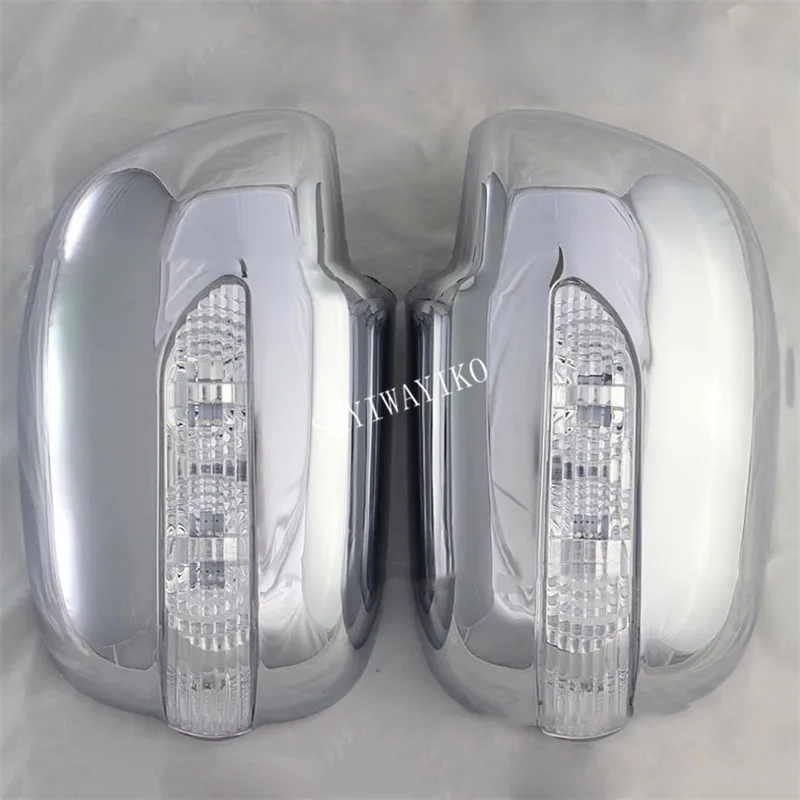 Auto Novel style Chrome plated door mirror covers with LED FOR TOYOTA HILIUX VIGO 2007-2014 Car modification