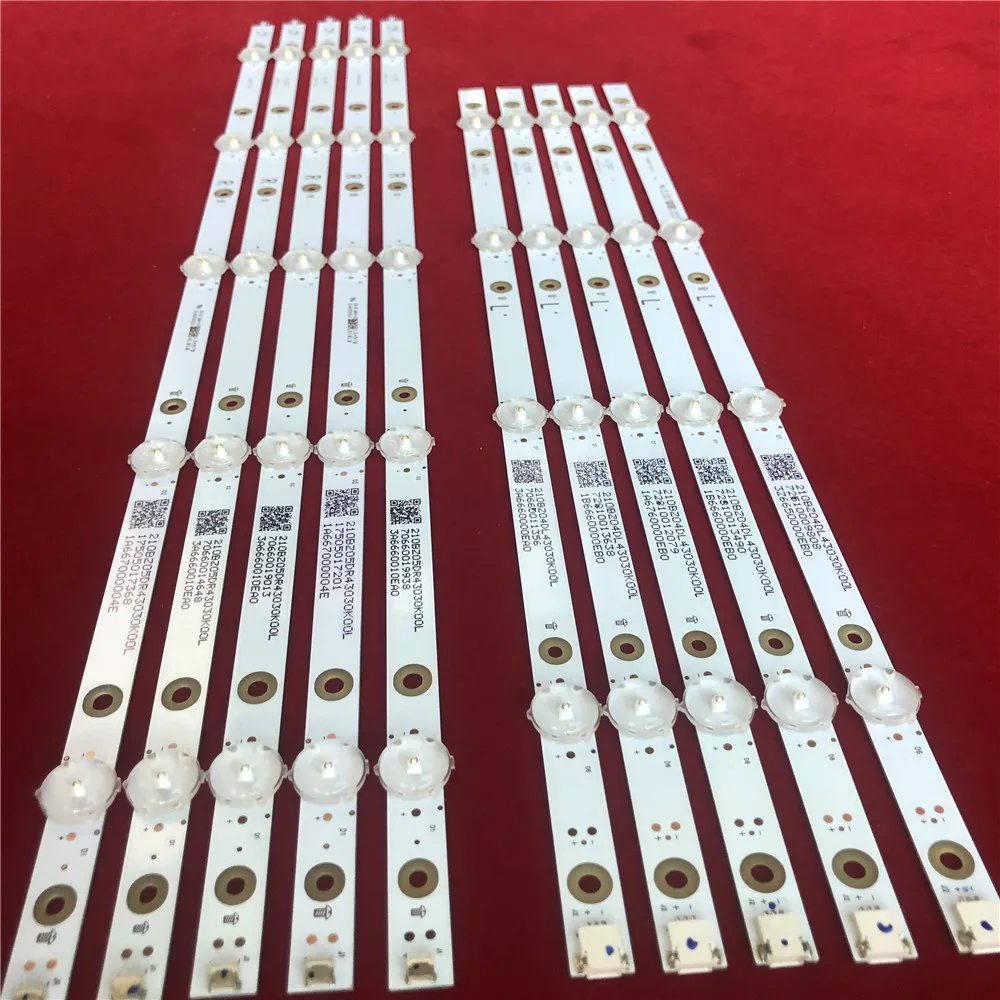 New 10PCStLED Strip for LB49021 LB49023 V1_00 V0_00 3A6560010EA0 3A6560000EA0 49PUT6162/12 49PUS7503/12 49PUS6412 49PUS6162/12