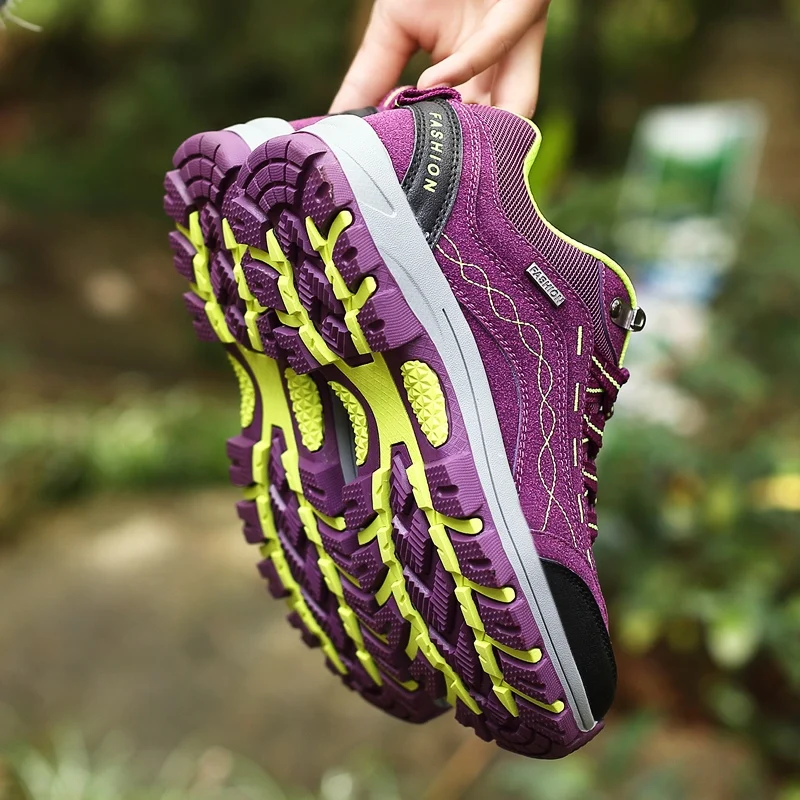 High Quality Women Hiking Shoes Durable Breathable Anti-Slip Outdoor Climbing Shoes Mountaineering Footwear Comfortable Sneakers