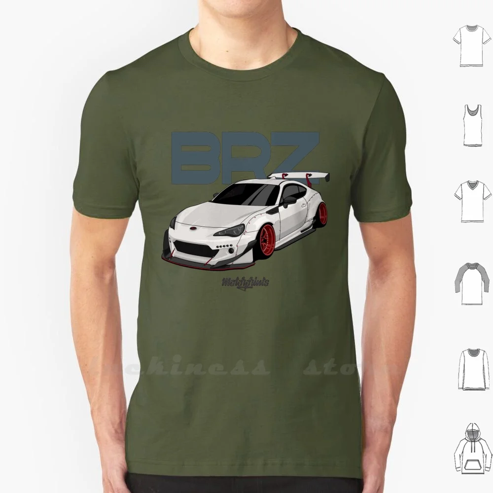 Brz ( White ) T Shirt Cotton Scion Frs Subie Brz Gt86 Trueno Sprinter Sprinter Trueno Ae86 Hachiroku History Wide Body Widebody