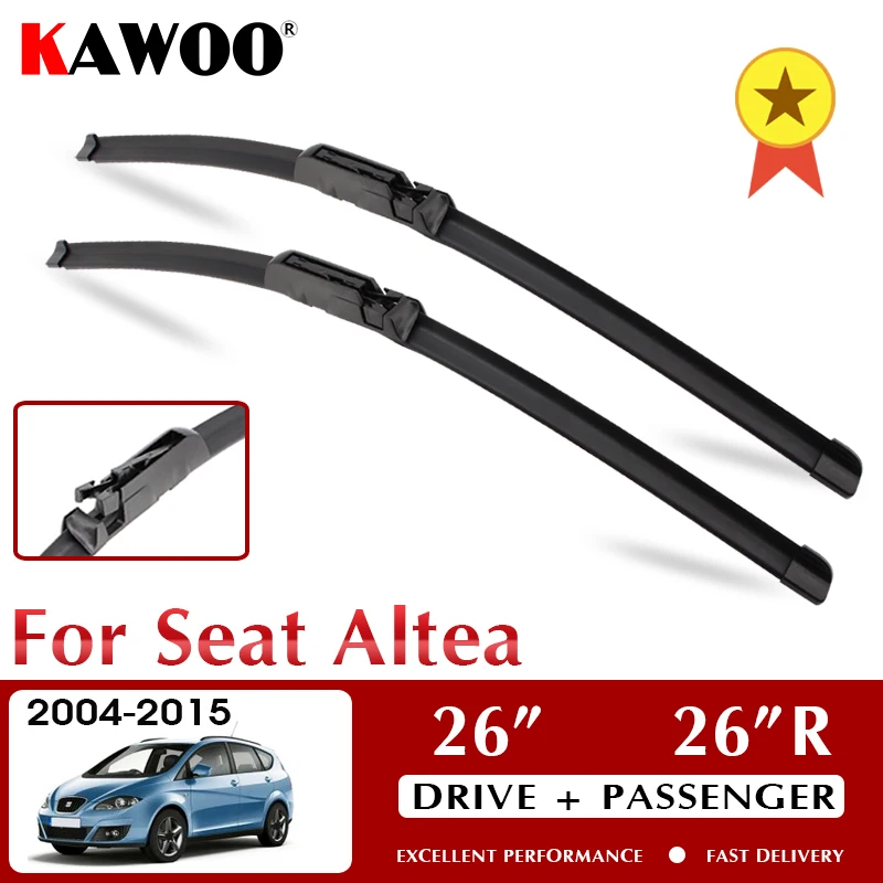 KAWOO Wiper Front Car Wiper Blades For Seat Altea 2004-2015 Windshield Windscreen Front Window Accessories 26