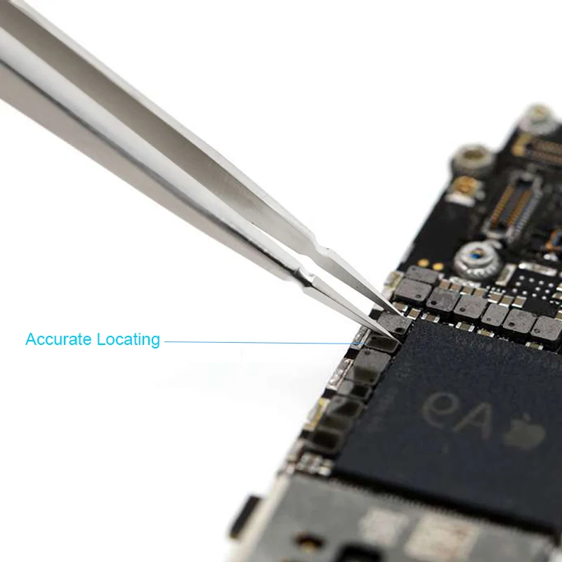 2uul pinça 3d de mão polonesa de alta precisão, pinça afiada de linha voadora super dura para o plantio de estanho chip ic, fórceps de microreparo