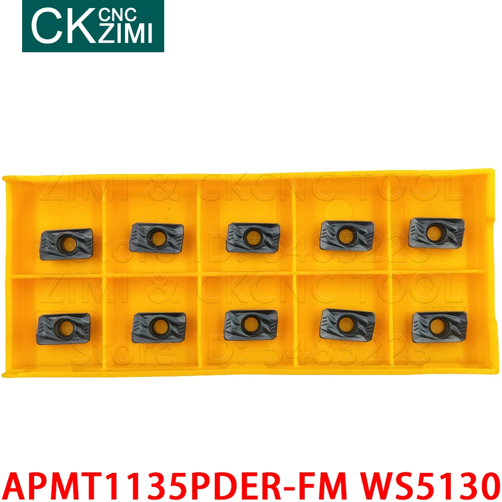 APMT1135PDER-FM WS5130 APMT 1135 PDER كربيد إدراج طحن إدراج أدوات التصنيع باستخدام الحاسب الآلي مخرطة معدنية فهرسة أدوات الفولاذ المقاوم للصدأ