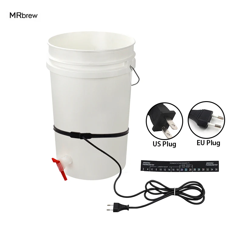 Pas grzewczy do fermentacji piwa, pas Homebrew z wtyczką EU/US, pas grzewczy 30W do piwa, wina, spirytusów, fermentatora, wiadro, akcesoria do warzenia
