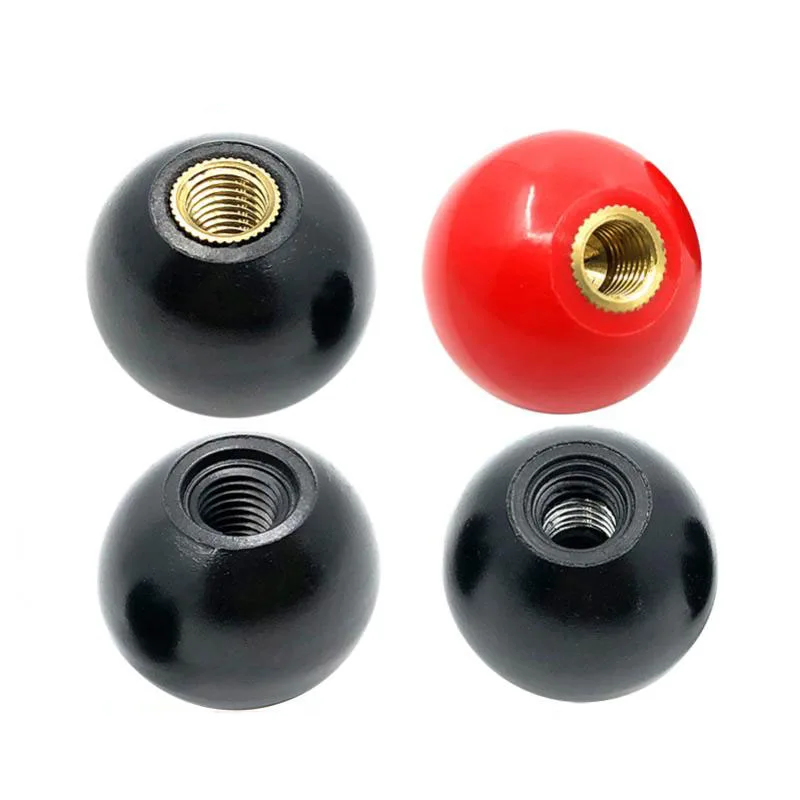 Red black copper core bakelite handle ball plastic mechanical operating rod ball head handle m6810