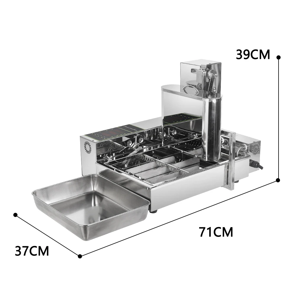 ITOP-minimáquina eléctrica para hacer rosquillas, máquina para hacer rosquillas de acero inoxidable, automática, comercial, 2000W, 6L