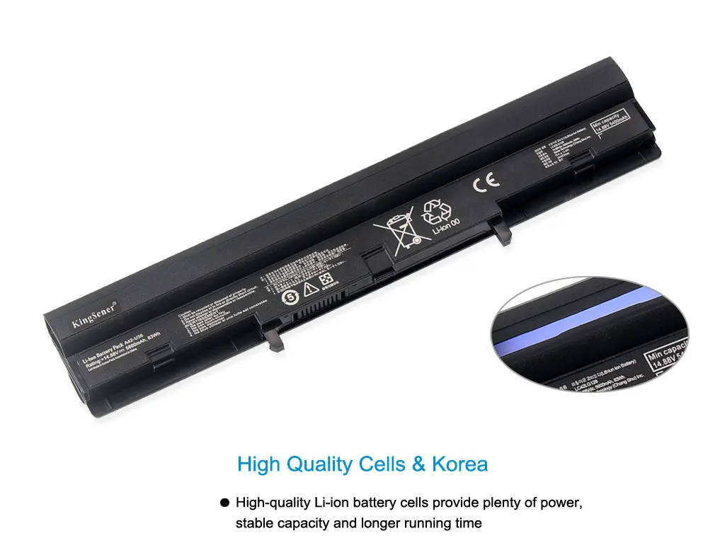 KingSener A42-U36 5600mAh Laptop Battery for ASUS A41-U36 U32 U32U U36 U36J U36JC U36S U36SD U36SG U44 U44S U82 U82E U84 83WH