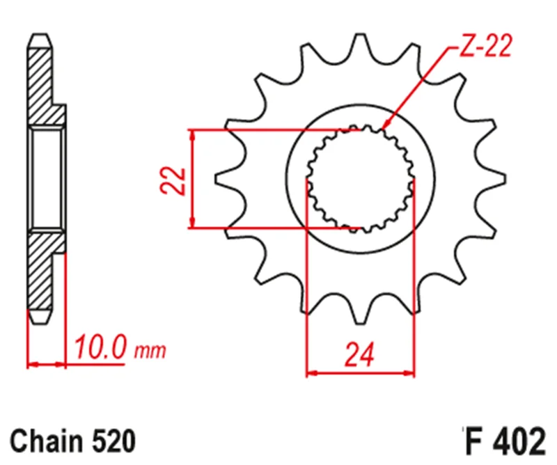 16T 520 Motorcycle Front Sprocket Pinion For Husqvarna 650TR Terra 650 TR Strada 2013-2014