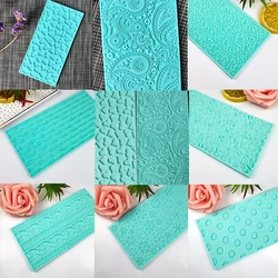PRZY-Lace Mold Mat Silicone Soap, DIY Moulds, Love, Polka Dot, Snowflake, Bamboo, Coffee Bean Wool, Fondant Cake Decoration