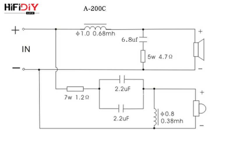 HIFIDIY LIVE A-200 2 Way 2 speaker tweeter + bass  Unit HiFi home Speakers audio  Frequency Divider Crossover Filters