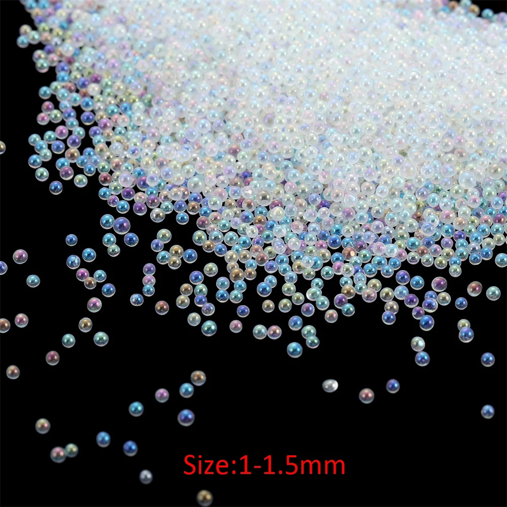 10-20g Mini Blase Ball Perlen Tiny Kristall Glas Perle Für Silikon Form UV Harz Epoxy Füllstoff Harz füllung DIY Nail art Decor