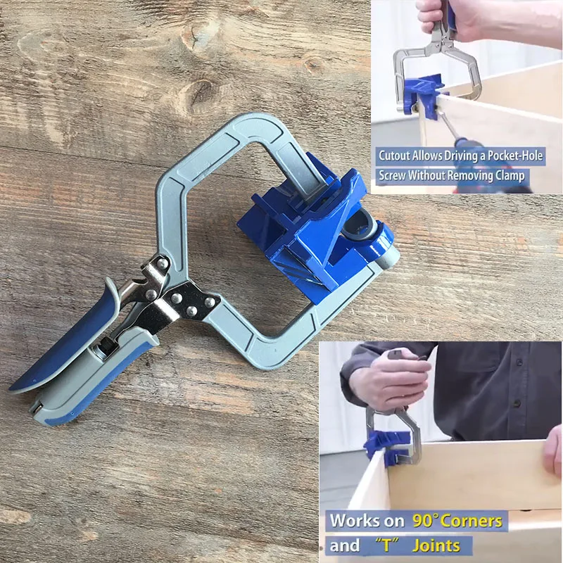 Woodworking right angle clamp multifunctional angle fixed punching fixture