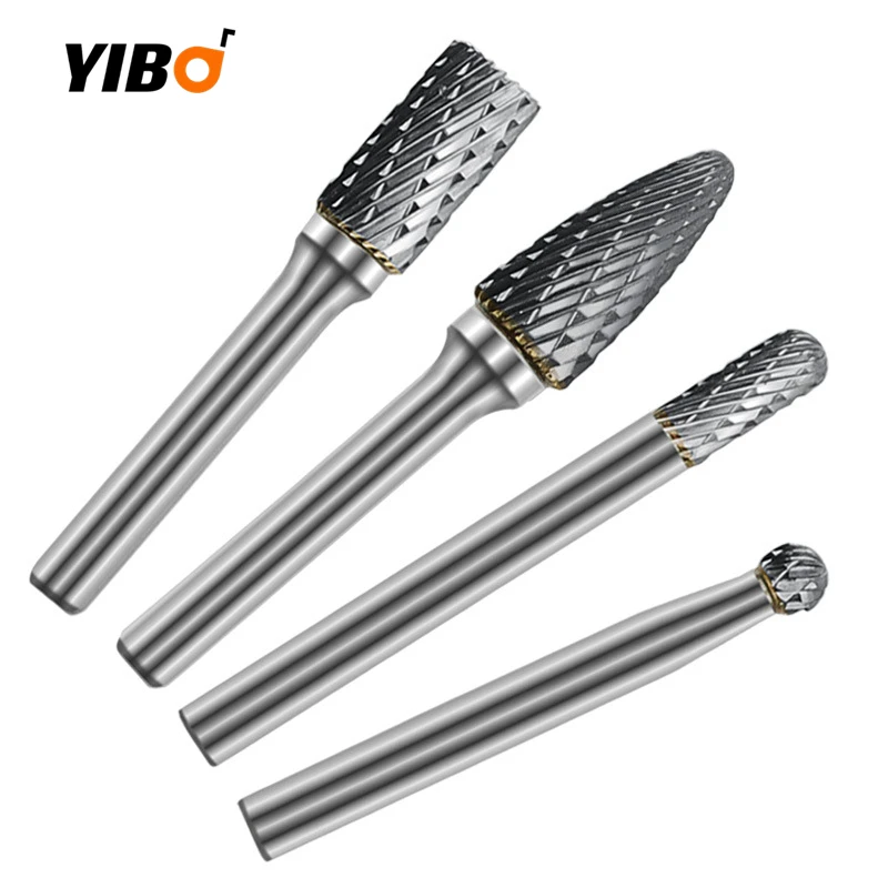 คาร์ไบด์ Rotary Burr ชุด Dor Die Grinder เจาะทังสเตนคาร์ไบด์ Burrs ชุด6MM 8PCS Shank คู่ตัด
