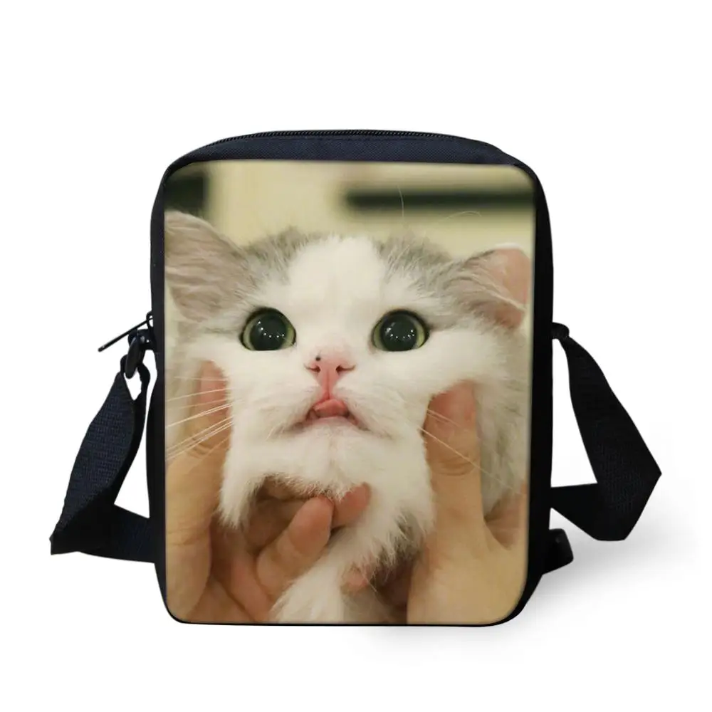 Lovely Pet Cat Printing Small Child Shoulder Schoolbags For kindergarten Baby Girls School Cross Body Bags Kids