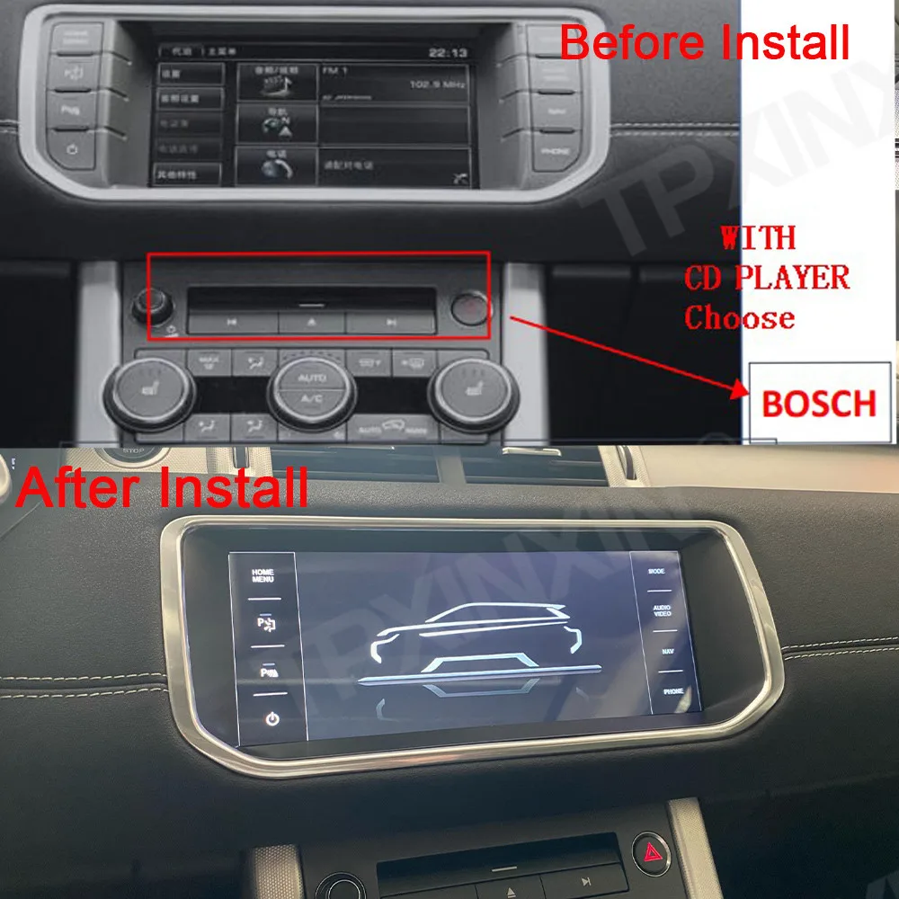 

10.25" Android 10.0 8G 128G Car Radio Audio Player For Land Rover Range Rover Evoque LRX L538 2012-2019 Harman Bosch Host caplay