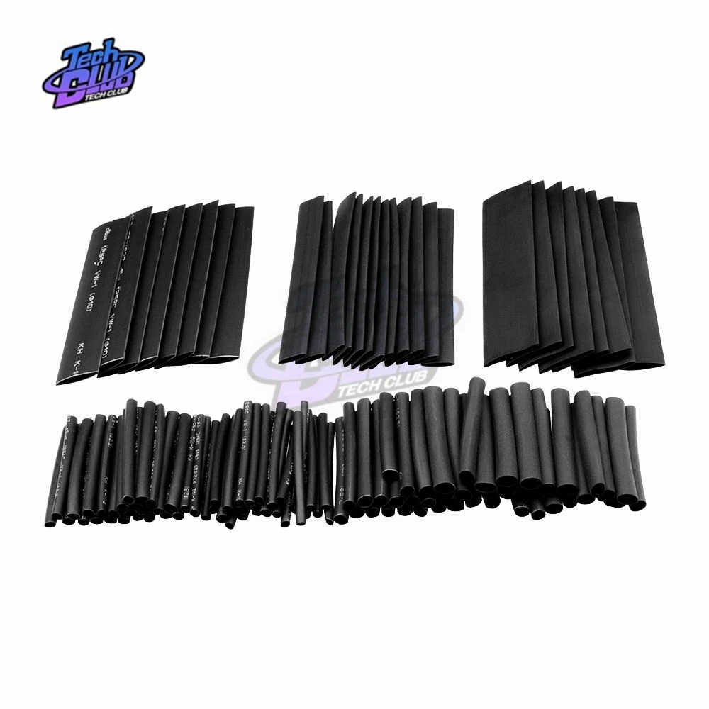 127/328/530Pcs Heat Shrink Tube Wire Cable Assorted Polyolefin Heat Shrink Tubing 2:1 Halogen-Free Tube Cable Sleeves Wrap Wire