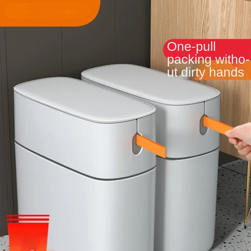 

Trash Can Large Capacity Household Kitchen Living Room Bathroom Large Automatic Packing With Lid