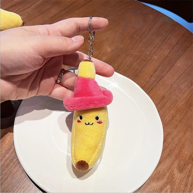 1 pçs diversão dos desenhos animados banana pelúcia brinquedos macios almofada do bebê bonito boneca de pelúcia crianças brinquedos frutas meninas presente 13cm
