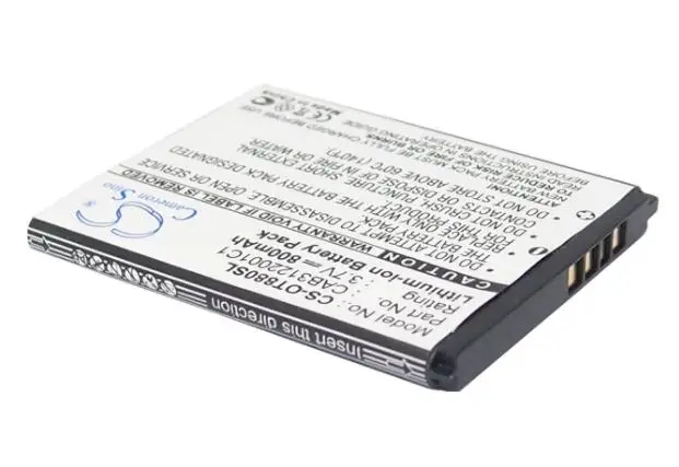 cameron sino 800mah battery for ALCATEL A392 A392G Miss Sixty One Touch 2005 2005D 510 510A 602 710 Chrome OT-2040D OT-385D