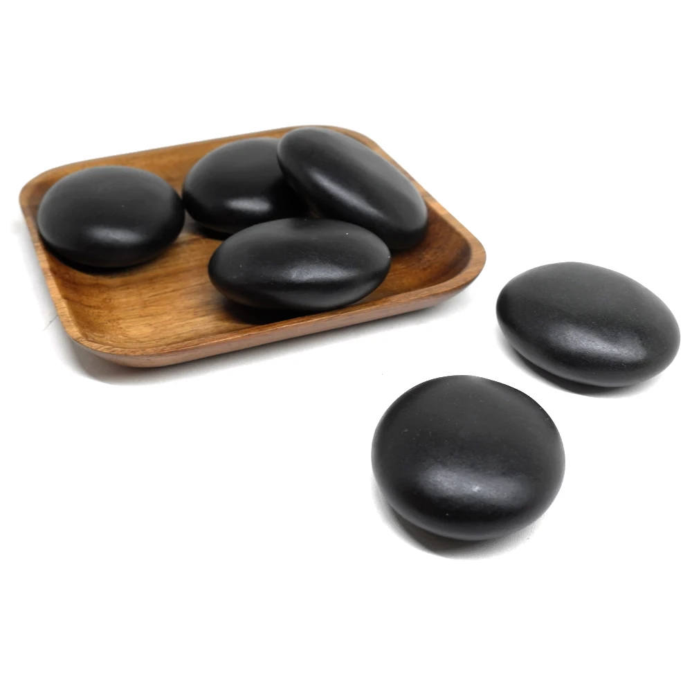 6x7cm Spa hot Stone Beauty Stones Massage Lava Natural Stone Hot Relieve Stress RELAX jade massage set toe massage