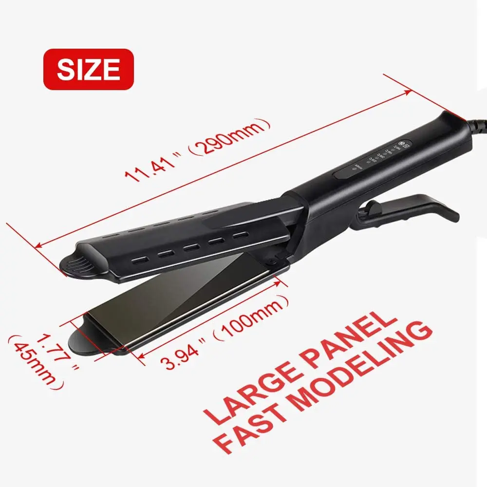 مكواة فرد الشعر المهنية السيراميك التورمالين حديد مسطح تنعيم علاج الشعر لجميع أنواع الشعر أدوات تصفيف الشعر المجعد