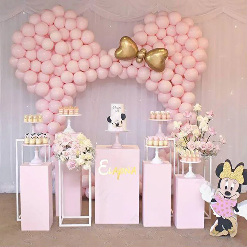 1set Disney Arch Garland Kits Pink Minnie Mouse Latex Balloons Kids Gifts Birthday Wedding Party Decor Baloon Baby Shower Globos