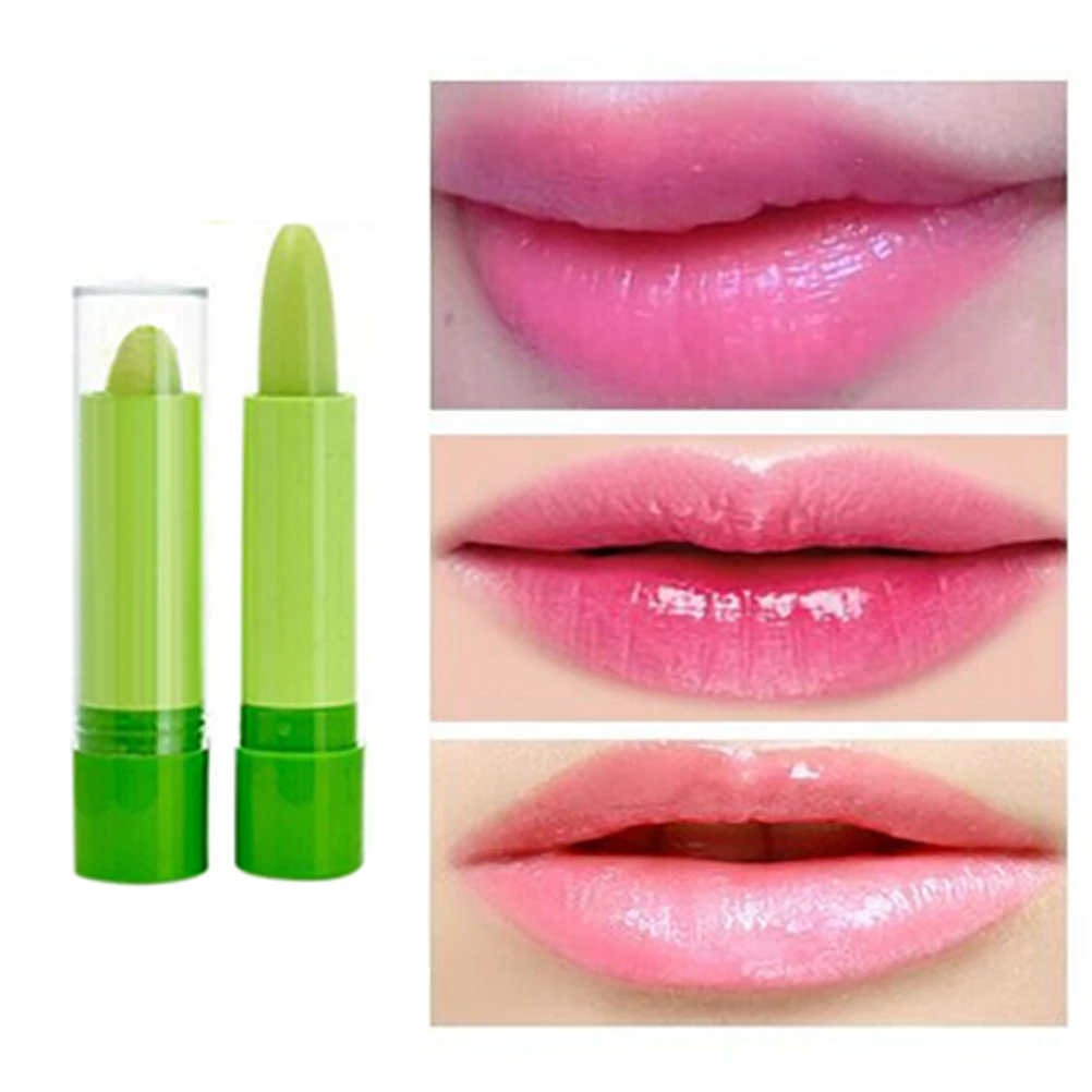 Magic Temperature Change Color Lipstick Moisture Green to Pink Lip Balm