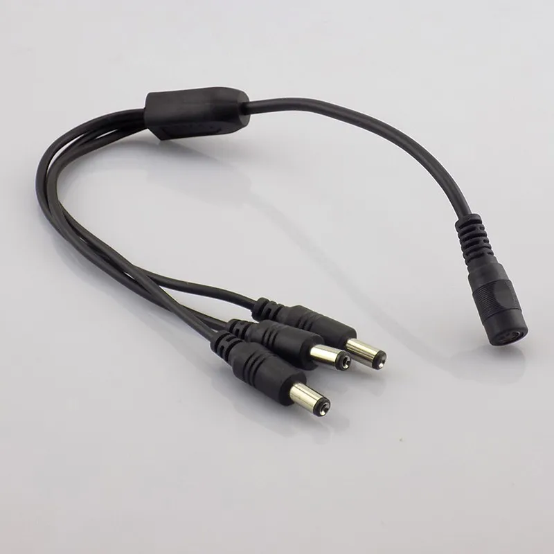 2.1*5.5mm 1 Female to 2 3 4 5 8 Male DC Power Splitter Plug Cable for CCTV Security Camera Accessories Power Supply Adapter 12V