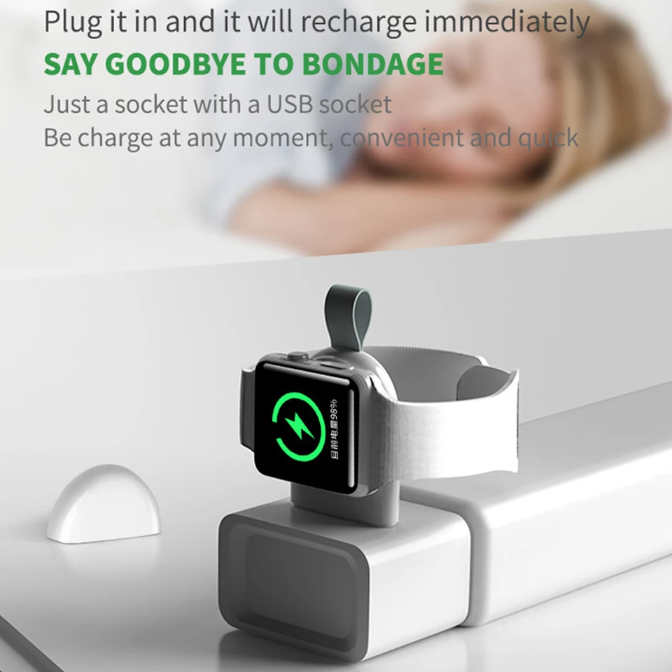 Mini Portable Wireless Charger for Apple Watch 6 5 4 3 SE Dock Adapter Fast Charging Charger Smart Watch Wireless Charging Base