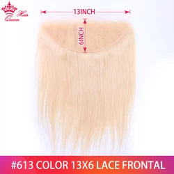 Queen Hair Brazilian Hair 13x6 Free Part 613 Blonde Lace Frontal Closure Straight Human Hair 12 14 16 18 20 22 Inch Honey Color