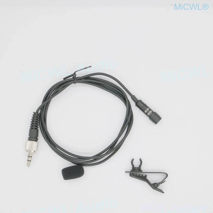 Black SL Tie Clips Lavalier Lapel Microphone For Sennheiser ew100 sk100 Wireless BeltPack Omnidirectional Uni-diectivity