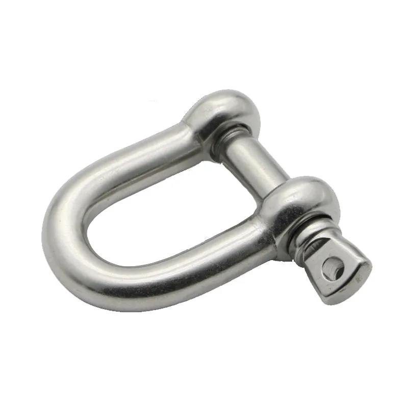 M4 M5 M6 M8 M10 M16 Straight D Shackle Short Stainless Steel Breaking D Rigging Shackle Hooks Boat Rigging Hardware Acce