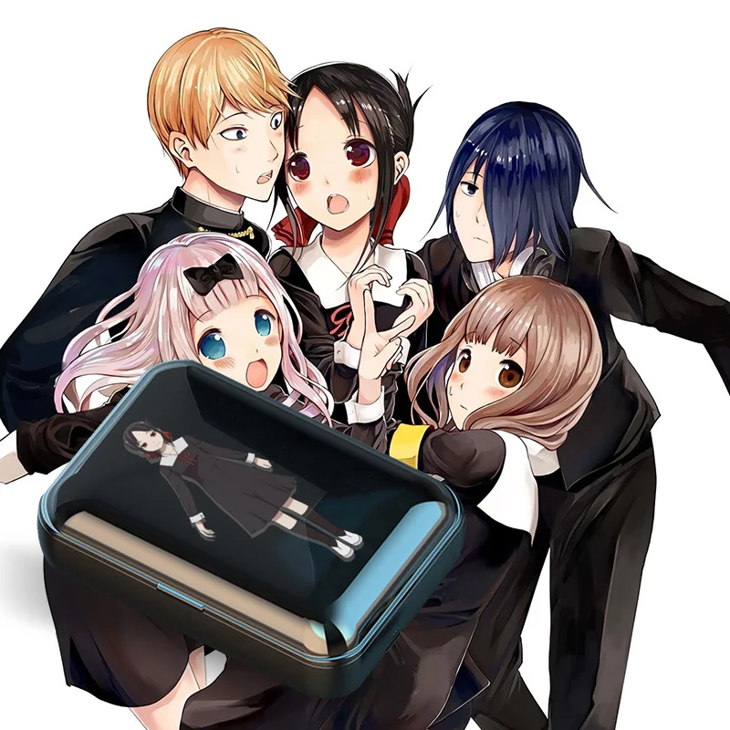 Bluetooth earphones Cosplay Anime Kaguya-sama: Love Is War For Android Wireless Earbuds 5.0 HD Charging box Shirogane Miyuki cos