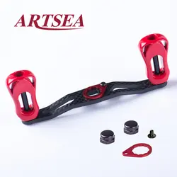 ARTSEA New 3K Carbon Fiber Refit Fishing Reel Hand Rocker Super Light 17.3g Diy Baitcasting Reel