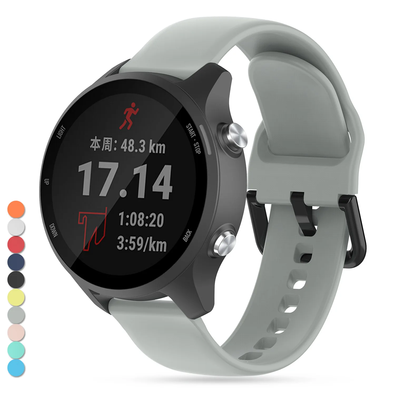 20 مللي متر حزام الساعات ل Garmin 245 حزام ل Forerunner245 645 ساعة ذكية الرياضة سيليكون شريط للرسغ اكسسوارات Correa سوار