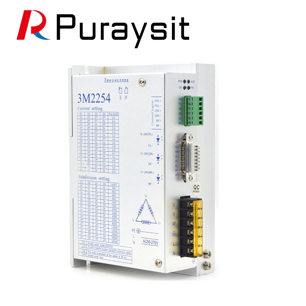 Puraysit 3phase Step Motor Drive 110BYG350B 110BYG350C 12N M 110BY Stepper Motor 220V + Stepper Driver 3M2254