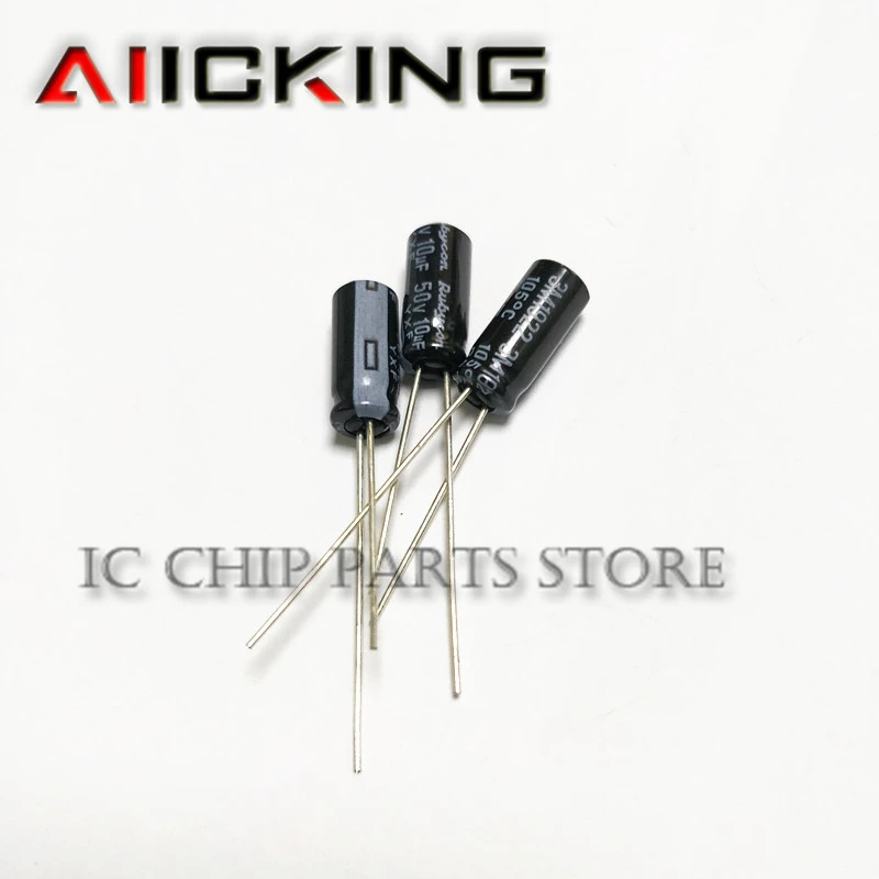 10uf 50v 5*11ミリメートル電解コンデンサルビコン50個higt品質dip 10uf 50v電解コンデンサの新株式