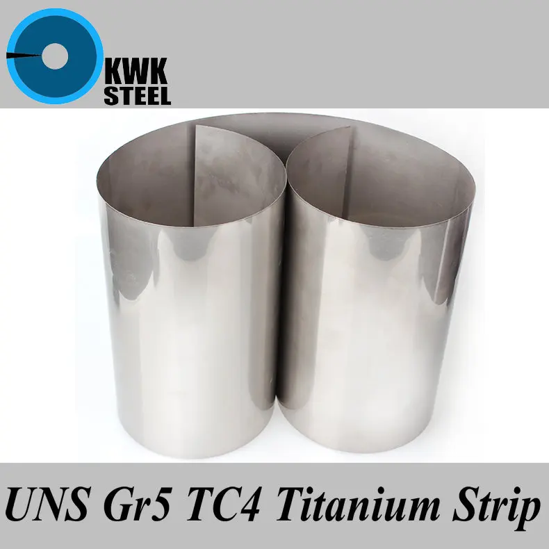 

Titanium Alloy Strip UNS Gr5 TC4 BT6 TAP6400 Titanium Ti Spacer Foil Filler Thin Sheet Industry or DIY Material Free Shipping