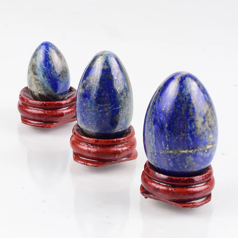 Natural Lapis Lazuli Yoni Egg set Undrilled Mineral Stone Massage Ball Kegel Exercise Tool Pelvic Floor Muscle Vagina Health