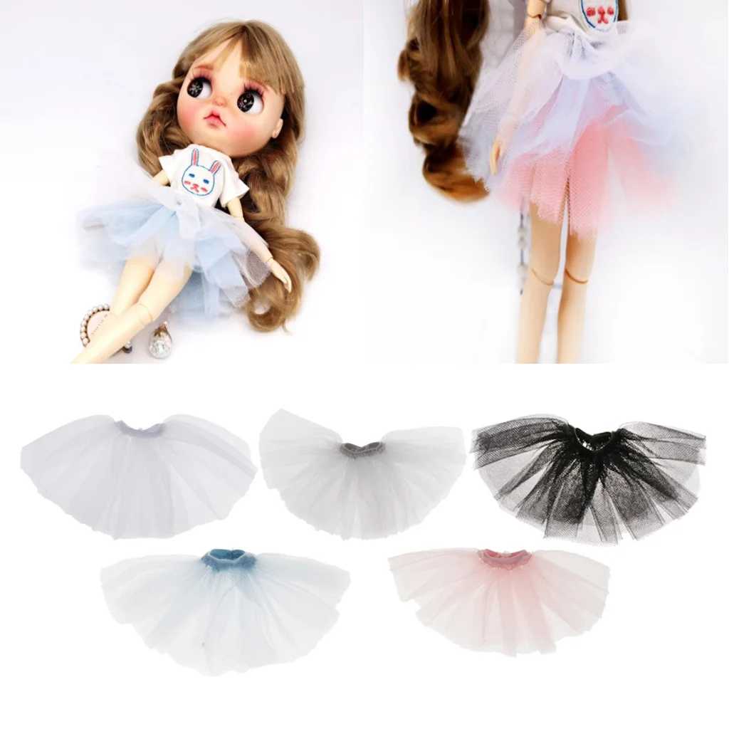 1/6 BJD Clothes, Lovely Doll Girl Lace Dress Mini Ballet Skirt for 12inch Blythe Azone Licca Dolls Costume Outfit