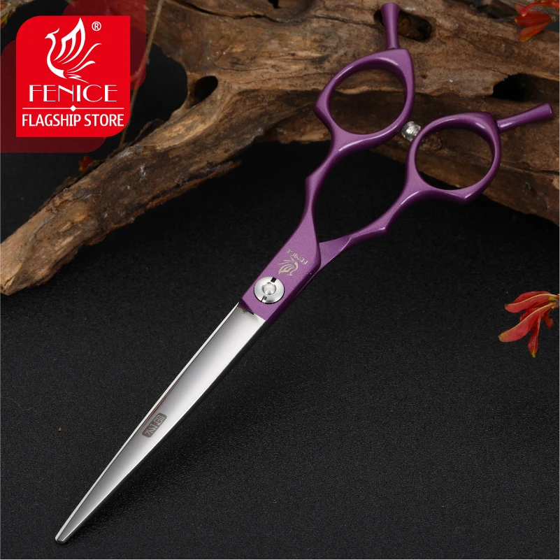 Fenice 6.5/7.0 inch Pet Grooming Scissors Colorful Dogs Straight Cutting Shears JP440C Stainless Steel