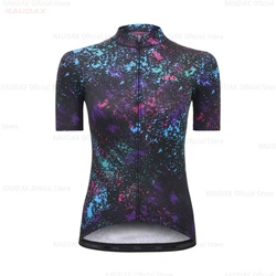 Conjunto de camisa de ciclismo para mulheres, camisas de bicicleta MTB, mangas curtas, anti-UV, roupas de estrada, roupas de ciclismo, verão