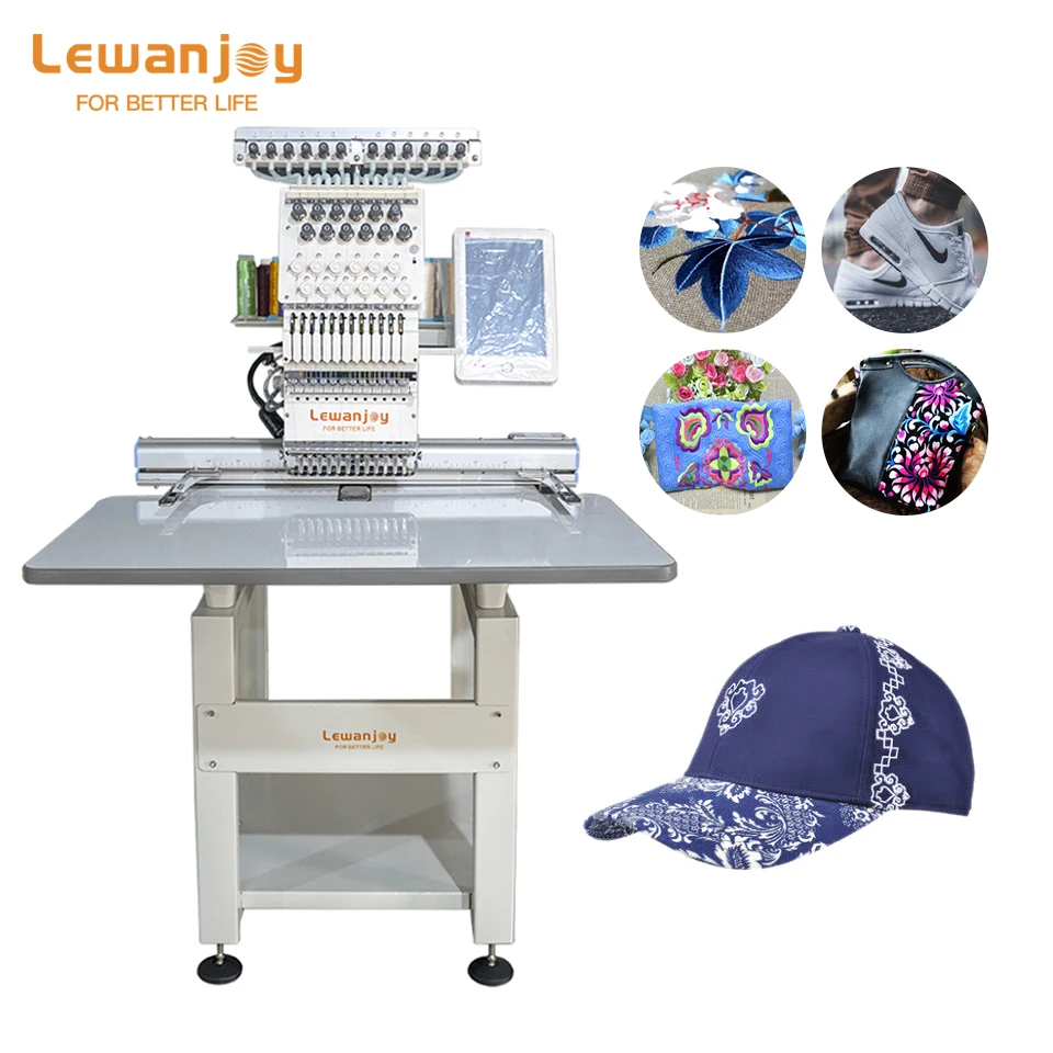 Hot Sale 2020 Commercial 9/12/15 Needles Computerized Hat T-Shirt Bag Computer Sewing Embroidery Machine Factory Price