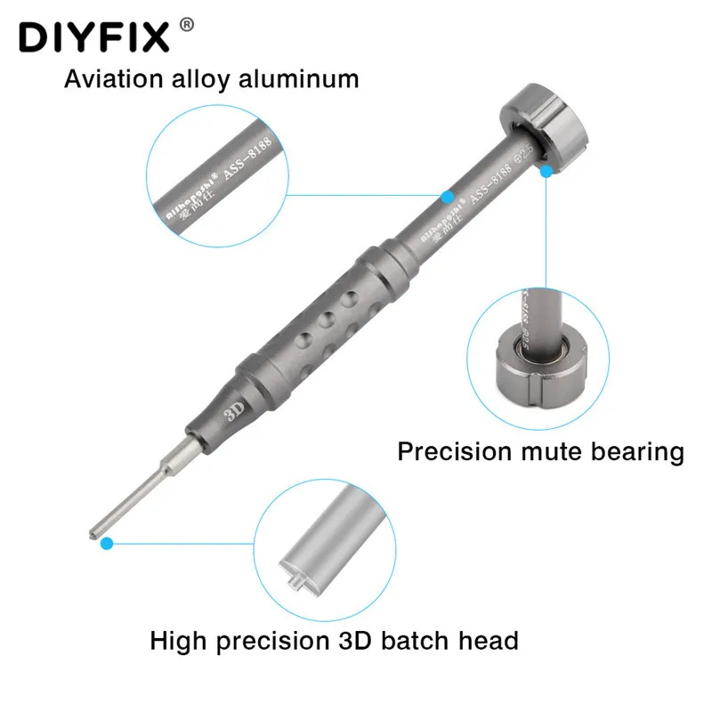 DIYFIX 3D Đa Chức Năng Chính Xác Bộ Tua Vít Cho Điện Thoại Bộ Công Cụ Sửa Chữa Sử Dụng Hàng Ngày Mông T2 Y0.6 Mở Đầu Tháo Lắp Bộ Ốc Vít