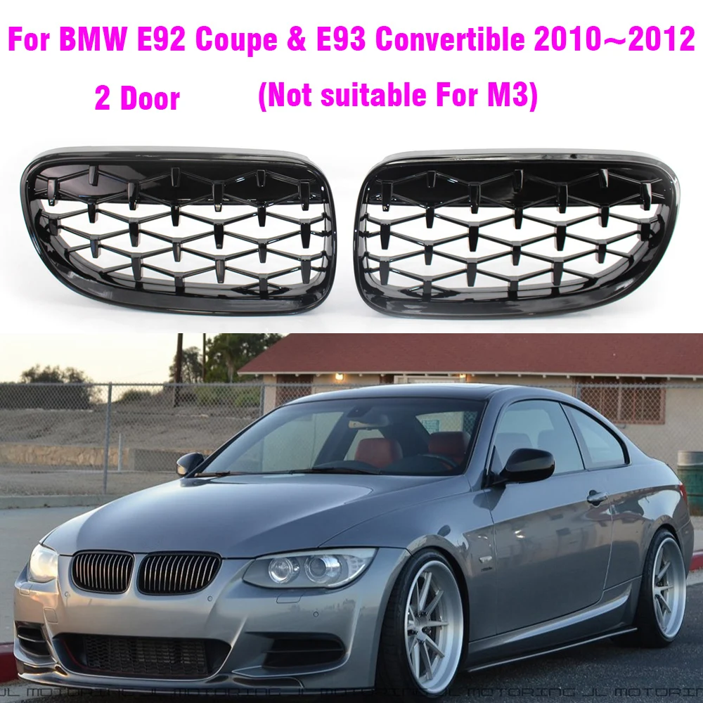 

Meteor Black Chrome Front Kidney Grille For BMW E92 E93 LCI 2 Doors 2010 2011 2012 51137254967 51137254968 Car Parts