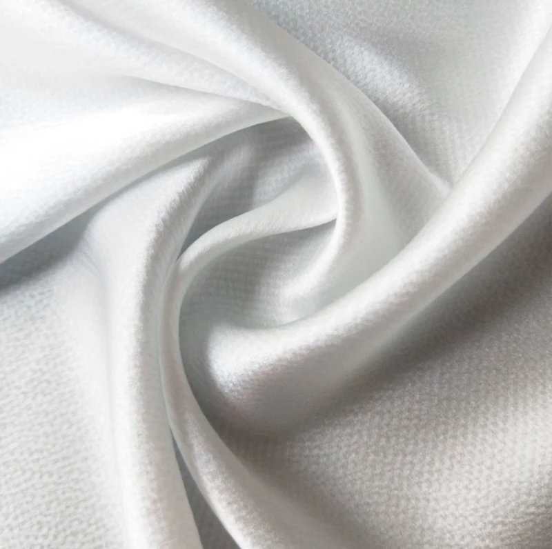 1 meter X 1.4 meter 100% Natural Silk Pearl Satin Fabric Charmeuse Elegant Natural White