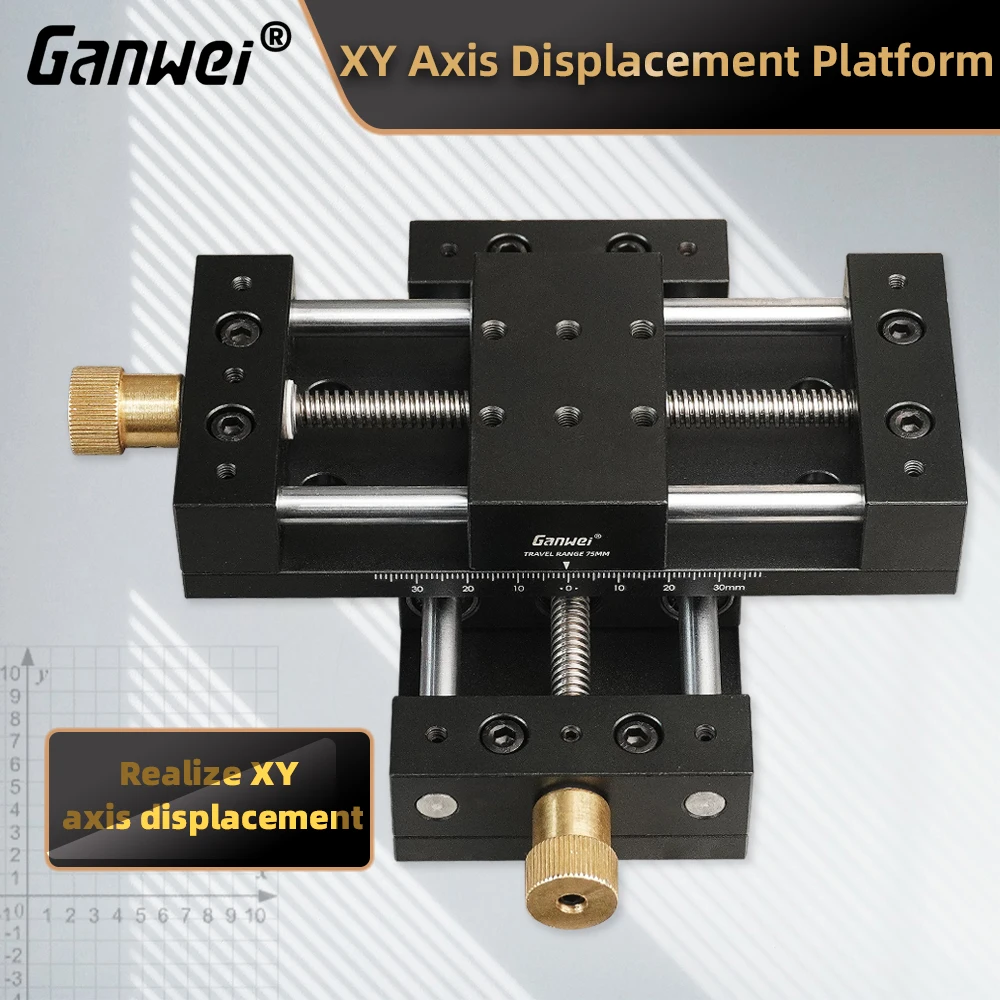 XY Displacement Platform Manual Fine-tuning Sliding Table Optical Precision Cross Moving Table Precision Screw Feed